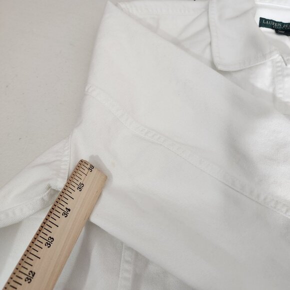 Ralph Lauren Jean Jacket 3X White - Picture 13 of 16